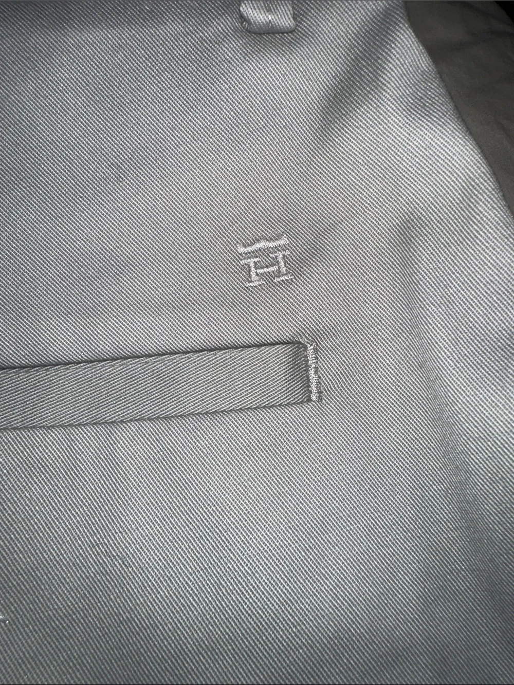 Haggar Men's Light Gray Dress Pants Slim Fit Premium No Iron Khaki